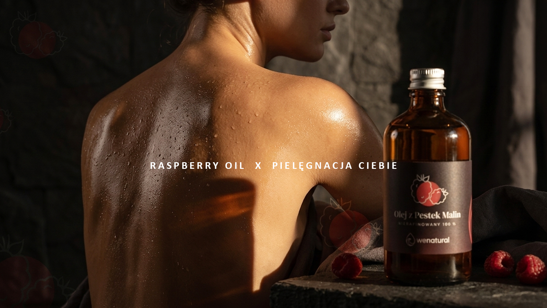 Olej z pestek malin nierafinowany Wenatural naturalna pielęgnacja skóry i odbudowa bariery hydrolipidowej